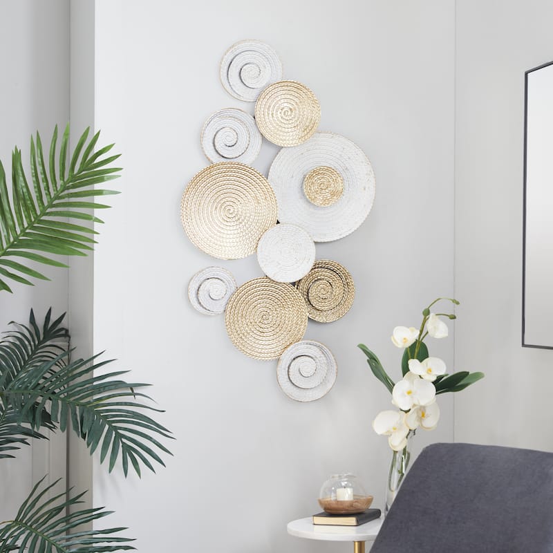 Metal Plate Radial Wall Decor - Gold - CosmoLiving by Cosmopolitan