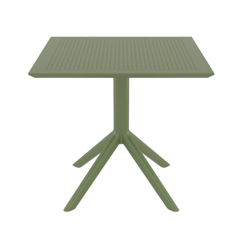 31" Olive Green Square Dining Table