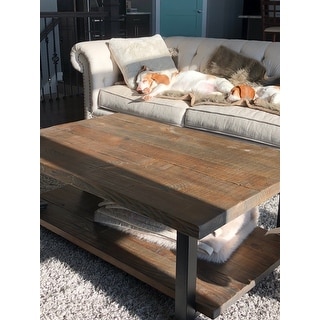 Alaterre Pomona 48-inch Long Metal and Reclaimed Wood ...