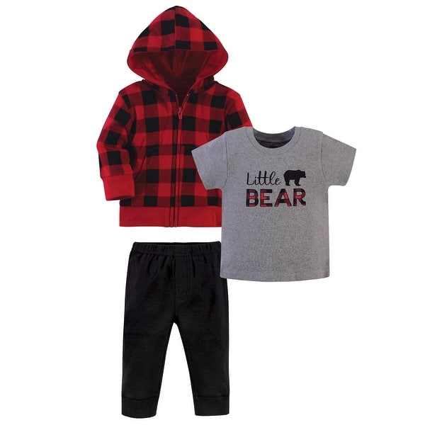 slide 1 of 1, Little Treasure Toddler Boy Hoodie, Tee Top, and Pant Set, Little Bear 2T - Little Bear