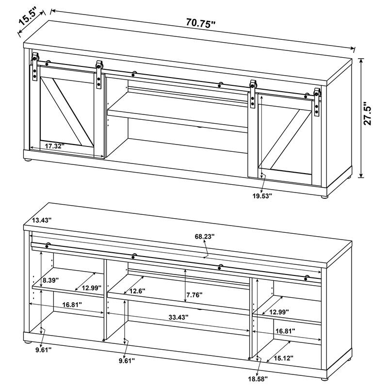 Brockton 71-inch 2-door Engineered Wood TV Stand