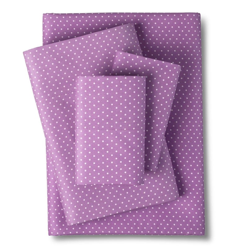 Sweet Home Collection Dots 4 Piece Printed Sheet Set, Double Brushed Microfiber.