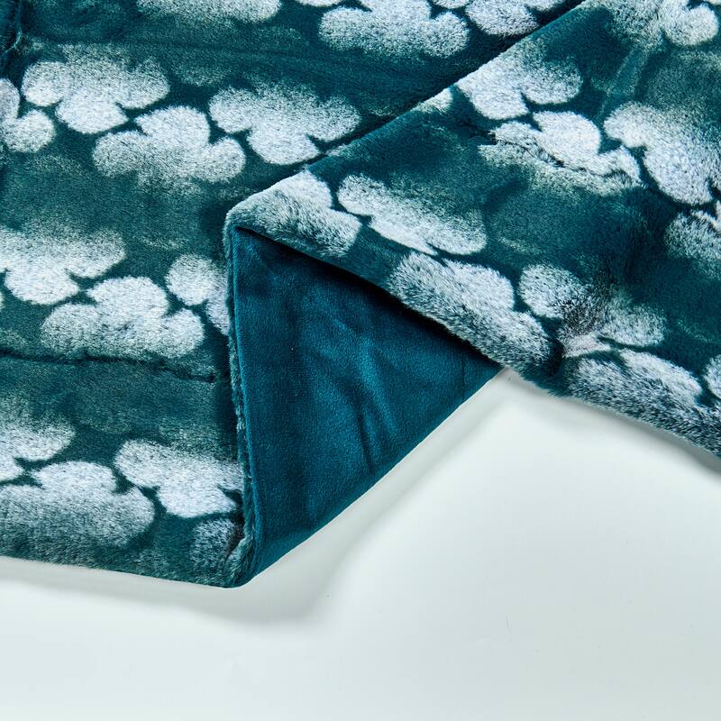 Ballys 3-piece Floral FauxFur Throw Blanket and Pillow Cover Set