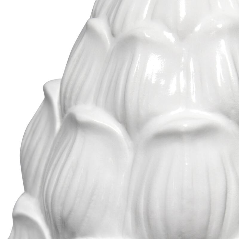 28 in. White Finish Table Lamp with White Shade, Sturdy Table Lamp for Living Rooms and Bedrooms