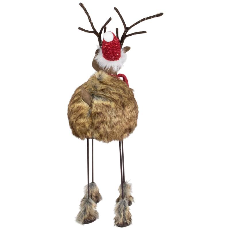 LED Lighted Faux Fur Reindeer Christmas Figure - 25"