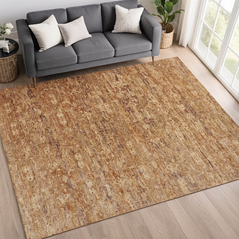 Machine Washable Indoor/ Outdoor Traditional Harmony Chantille Rug