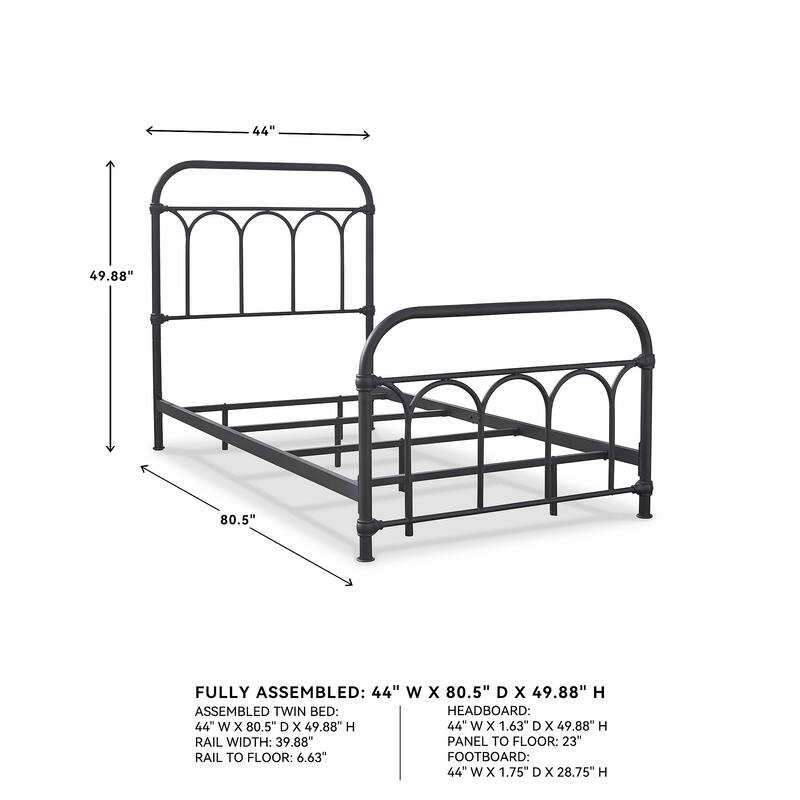 Nashburg Twin Metal Bed - Multi