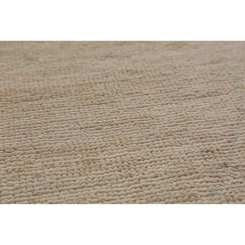 Hand Knotted Oriental 100% Wool Carpet Transitional All-Over Beige & Ivories Oushak Area Rug - 11' 8'' X 8' 11''