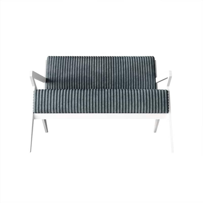 CraftPorch Chic Modern Velvet Upholstered Loveseat - Light Blue