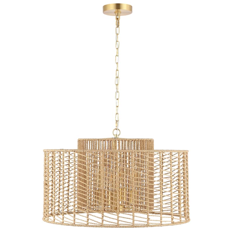 SAFAVIEH Lighting Jolanda Extendable Pendant - 25 In. W x 25 In. D x 20-79 In. H - 25Wx25Dx79H