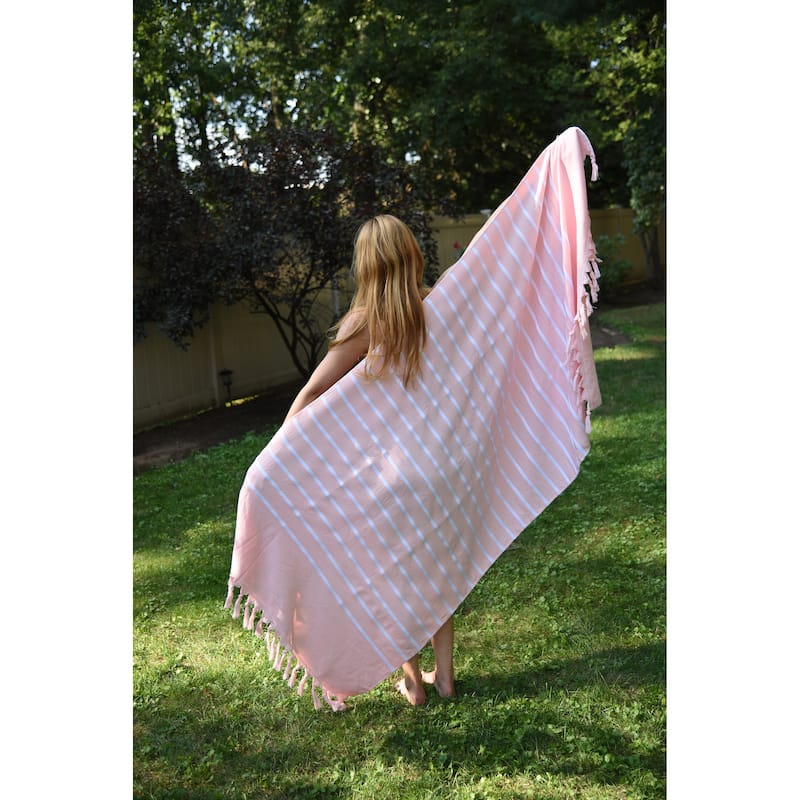 East'N Blue Livia Turkish Peshtemal Beach Towel, Prewashed for Soft Feel, 100% Turkish Cotton, Quick Dry, Absorbent, 36 x 72"