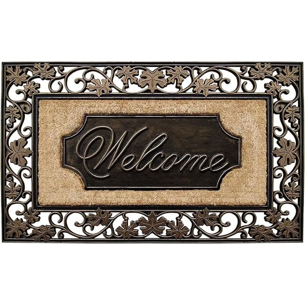 A1HC Rubber Coir Dirt Trapper Heavy Weight 18"X30" Welcome Doormat