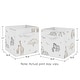 preview thumbnail 3 of 2, Jungle Safari Animals Foldable Fabric Storage Bins Taupe Black and White Gender Neutral Elephant Wildlife Adventure Serengeti