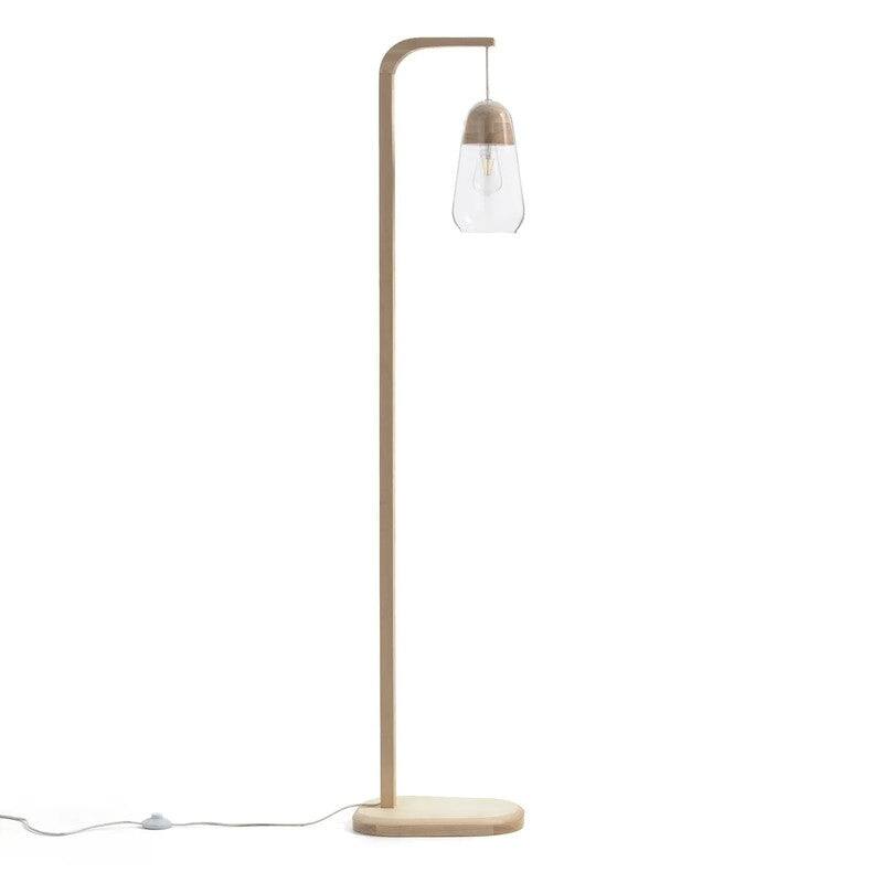 Wood & Glass Floor Lamp