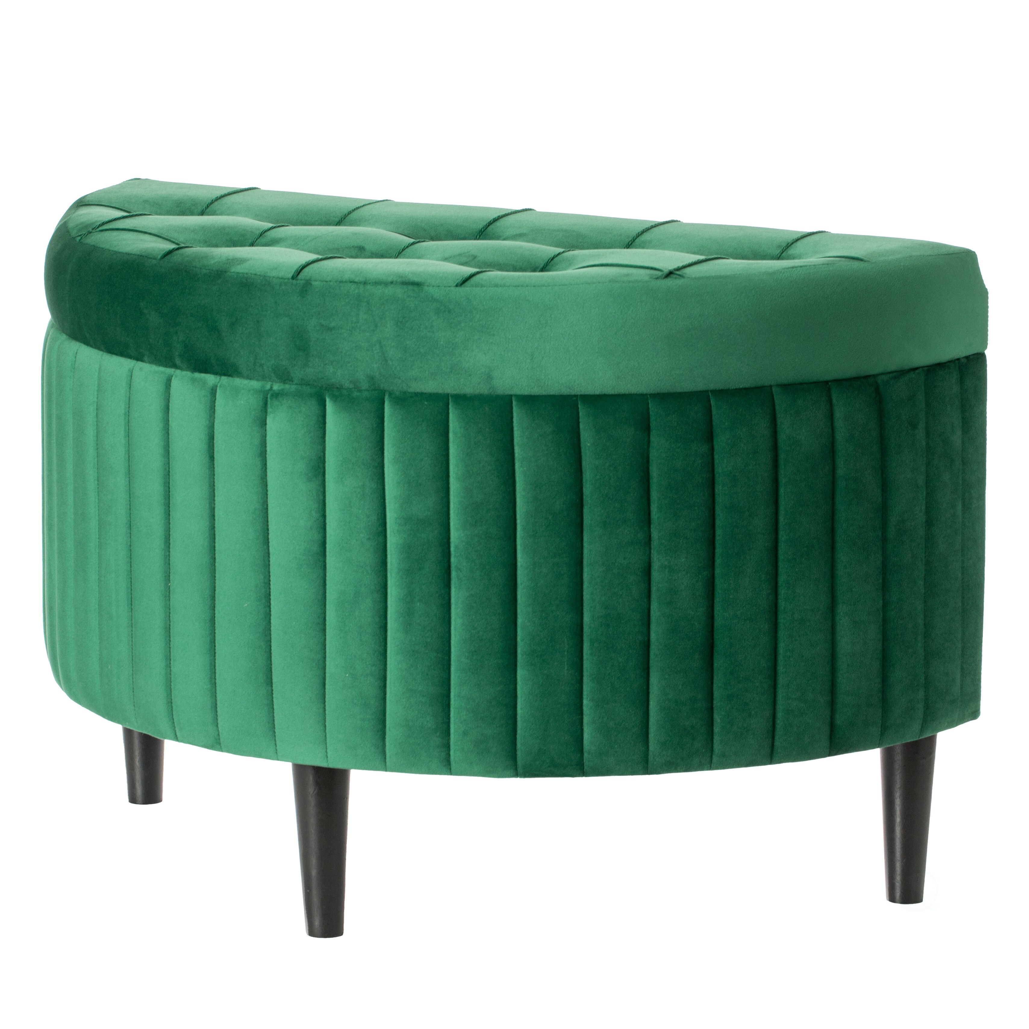 Half moon bench on sale with storage