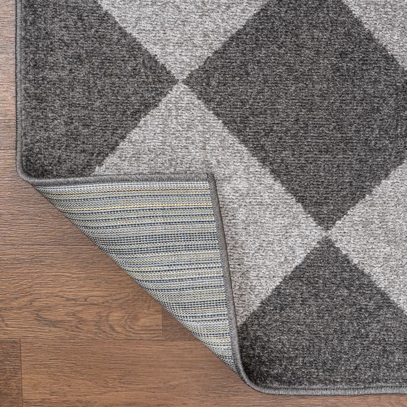 JONATHAN Y Porter Classic Geometric Diamond Pattern Rug