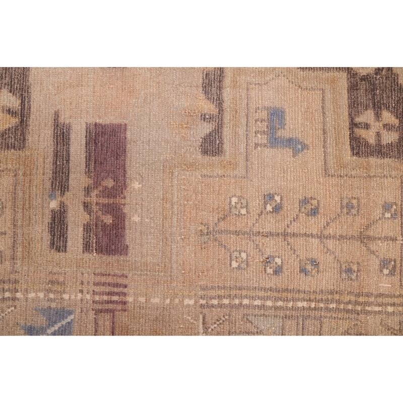 ECARPETGALLERY Hand-knotted Antalya Vintage Tan Wool Rug - 3'5 x 8'6