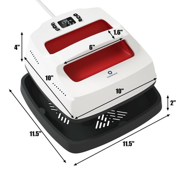 9 x 9 Portable Professional Heat Transfer Heat Press Machine-Red - 11.5 x 11.5 x 5.5 (L x W x H)