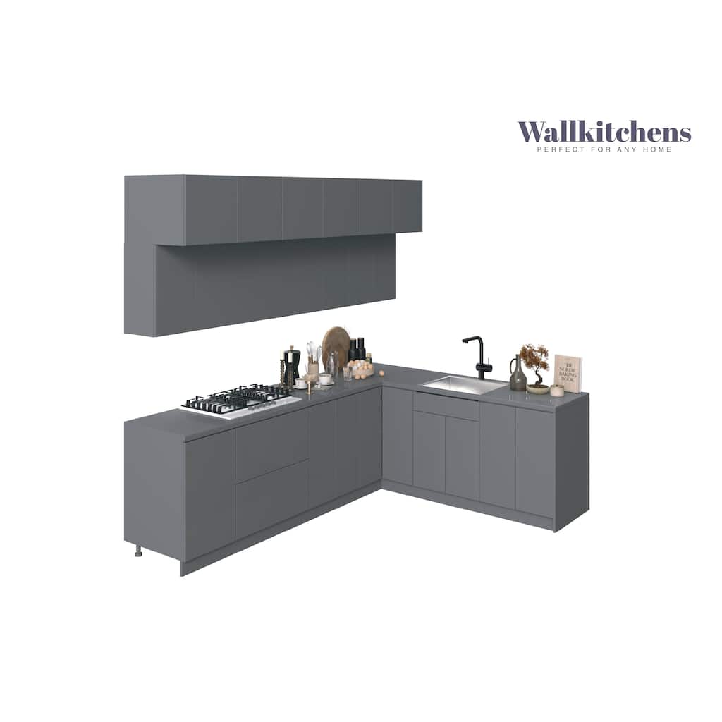 Kitchen Radiance Collection Gray Color Base Size 9Ft Wide - 108x85