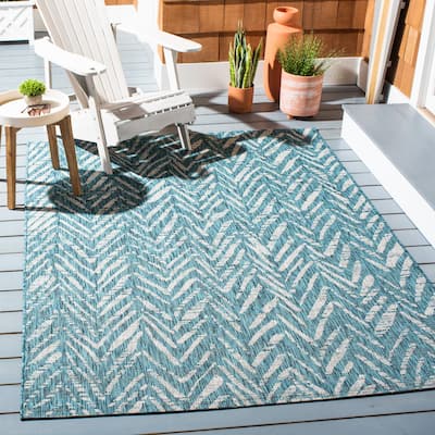 SAFAVIEH Courtyard Thin Indoor/ Outdoor Waterproof Patio Backyard Rug