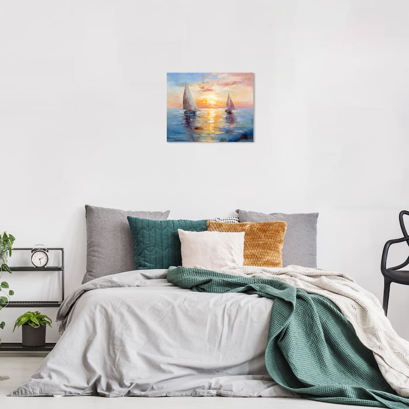 Wynwood Studio Canvas Nautical and Coastal Memories on the High Seas Blue and Nautical & Coastal Wall Art Canvas Print - 16 x 24