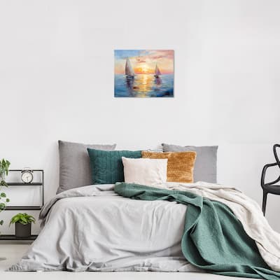 Wynwood Studio Canvas Nautical and Coastal Memories on the High Seas Blue and Nautical & Coastal Wall Art Canvas Print