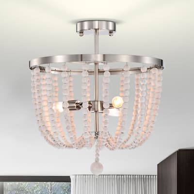 Roxelana 18 Inch Bohemian Semi-Flush Mount Ceiling Lighted Chandelier