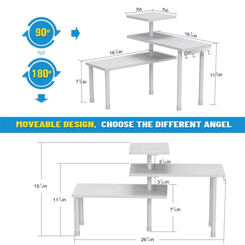 Bathroom Organizer Countertop Corner Shelf