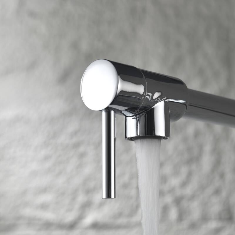 Modern Two Handle Solid Brass Folding Stretchable Pot Filler Faucet