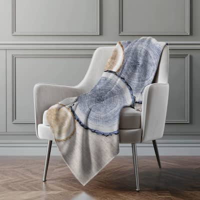 Premium Machine Washable Modern Woodgrain Sherpa Throw Blanket