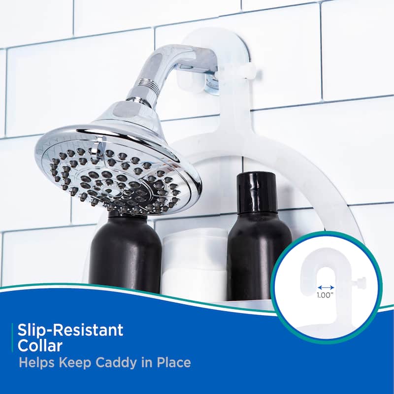 Kenney Small Frosted Hanging Shower Caddy - 5" D x 10" W x 20" H