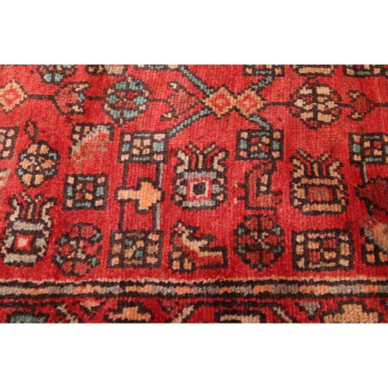 ECARPETGALLERY Hand-knotted Andelz Red Wool Rug - 5'0 x 8'11