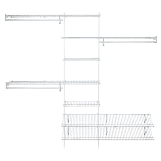 ClosetMaid Fixed Mount 60 - 96 Inch Wire Closet Organizer with Shoe Shelves