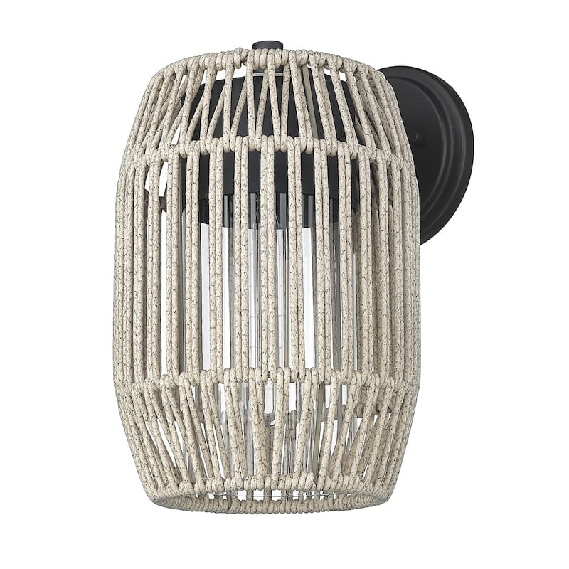 Seabrooke Large Wall Sconce - Outdoor - Natural Black