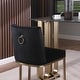 preview thumbnail 9 of 7, Counter Height Barstools Set of 2, Velvet Upholstered Dining Chairs, Black Guest Chair, High Bar Chair with Metal Legs