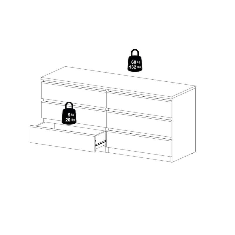 Porch & Den McKellingon 6-drawer Double Dresser