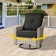 preview thumbnail 35 of 71, OVIOS 10-piece Patio Wicker Swivel Rocking Chair Set With Fire Pit