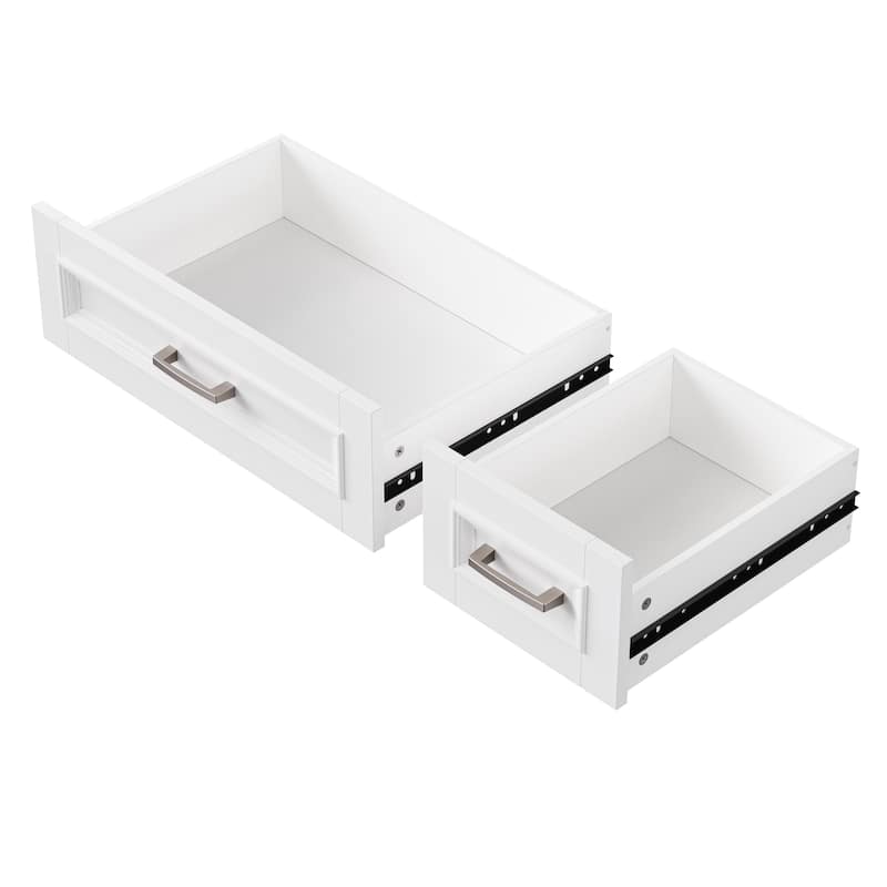 54" Rolling Kitchen Island on 4 Wheels with Drop Leaf and 4 Doors and 3 Drawers