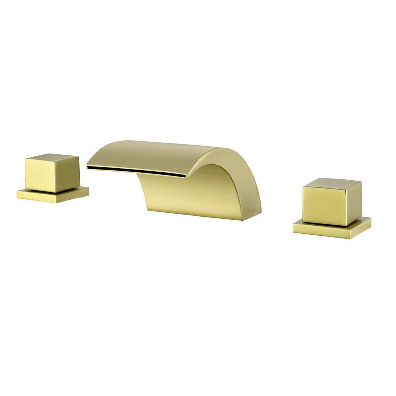 Topcraft 3 Colors 2-Handle Widespread Bathroom Sink Faucet - Brushed Gold