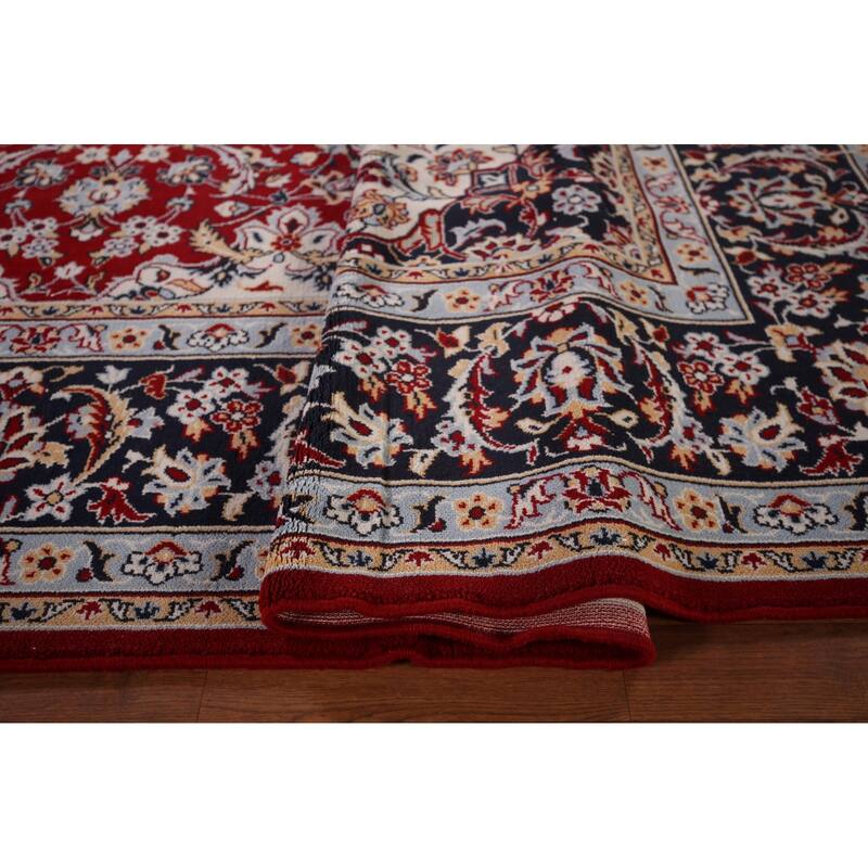 Kashan Turkish Area Rug Machine Made Traditional Carpet - 9'8" x 12'6"