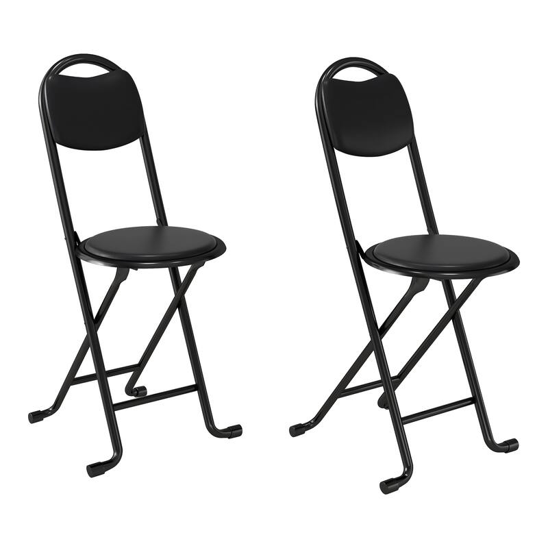 2Pcs/4Pcs Cushioned Padded Folding Stool with Back for Kitchen