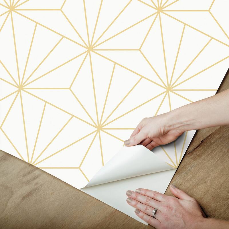 Packed Party Geometric Gold Standard Peel and Stick Wallpaper