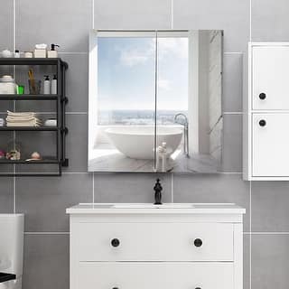 White Bathroom Cabinets Storage Online At Our Gymax 24 Wide Wall Mount Mirrored Bathroom Medicine Storage Cabinet 2 Mirror
