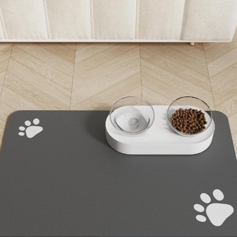 Water Bowl Mat Dog Feeding Absorbent Microfiber Dogs Food Anti