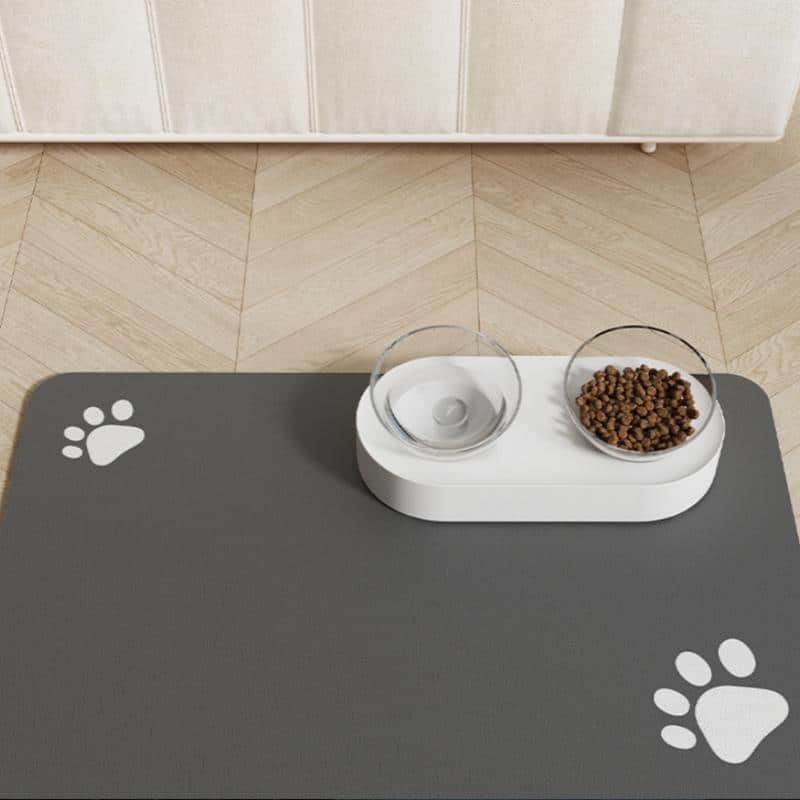 Pet Feeding Mat-Absorbent Dog Mat for Food and Water Bowl