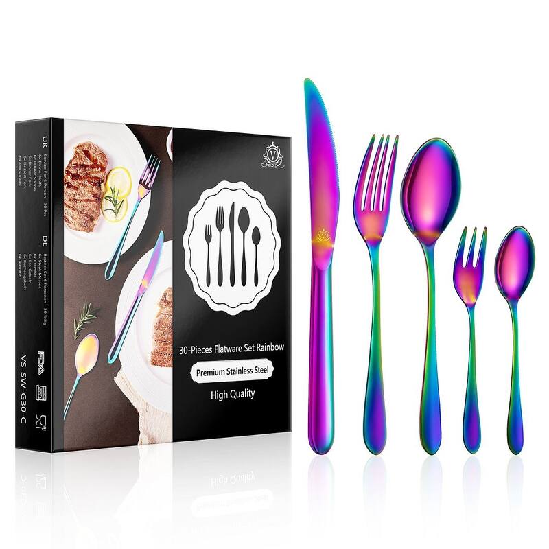 vancasso 18/10 Stainless Steel Silverware Set, Flatware Service for 6 or 12
