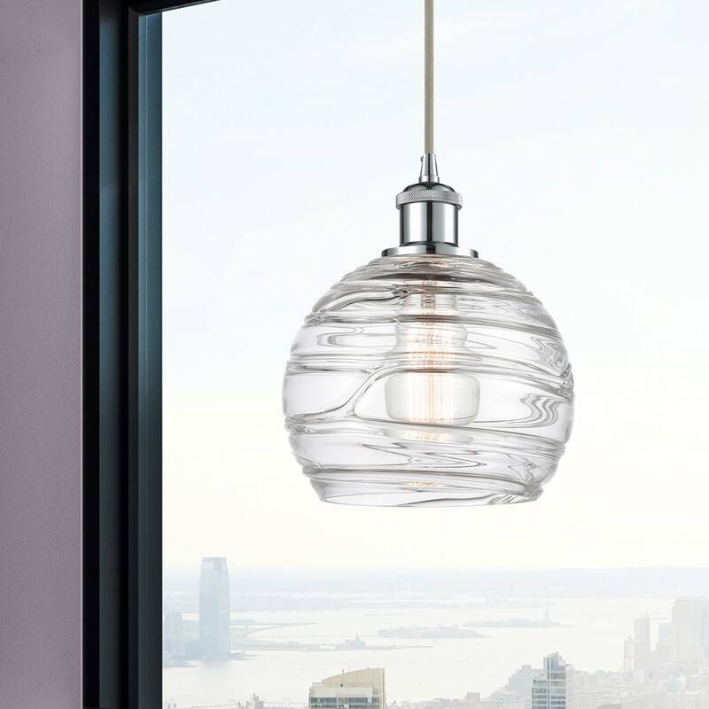 Innovations Lighting Ballston Athens Deco Swirl - 1 Light 8" Cord Hung Mini Pendant