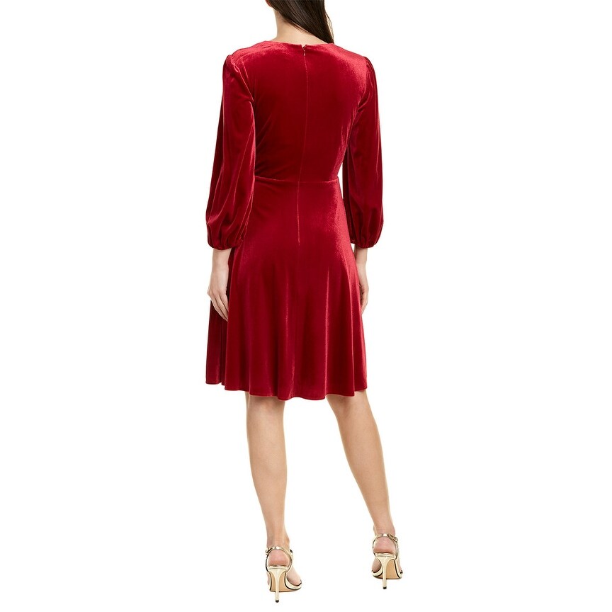 tahari faux wrap dress