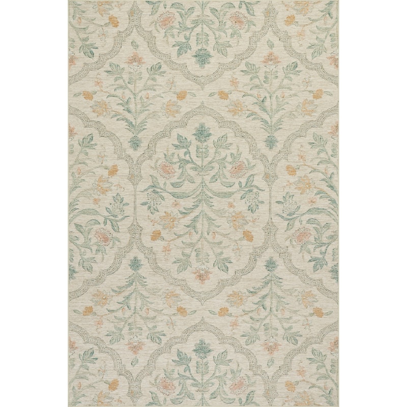 Nuloom Mirzelle Floral Transitional Washable Area Rug