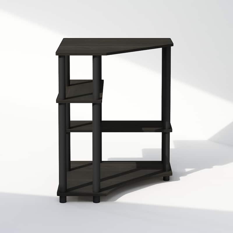 4 Tiers Wood Household Shelving Unit in Espresso/Black (31.1 in. W x 28.5 in. H x 22.5 in. D) - 31.1